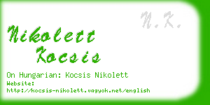 nikolett kocsis business card